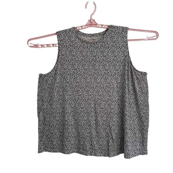 Nine West Tops - Nine West Black & White Sleeveless Soft Spun Tank Top 2X Rayon Blend Officewear